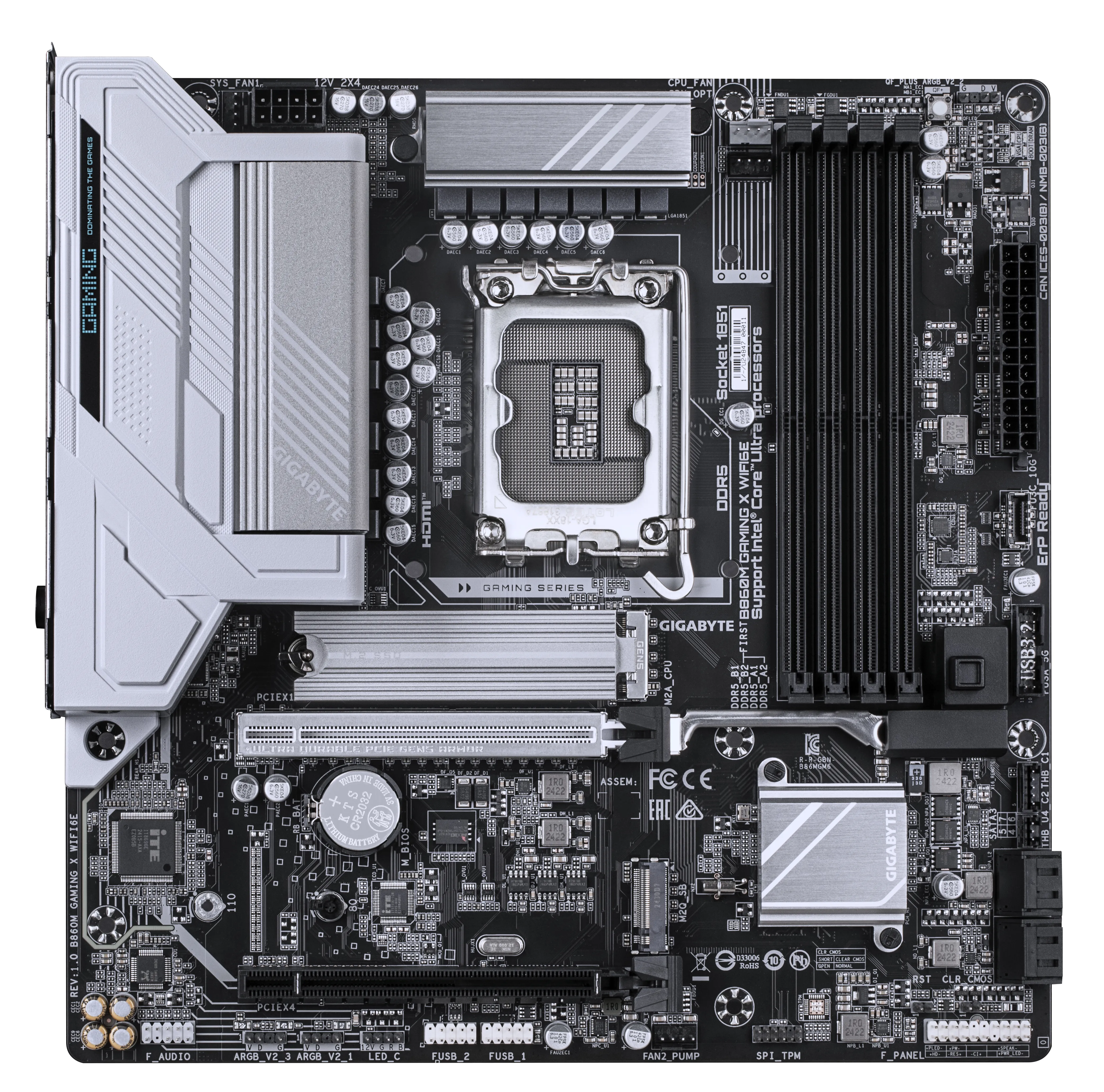 Gigabyte B860M GAMING X WIFI 6E LGA 1851 DDR5 mATX - motherboard
