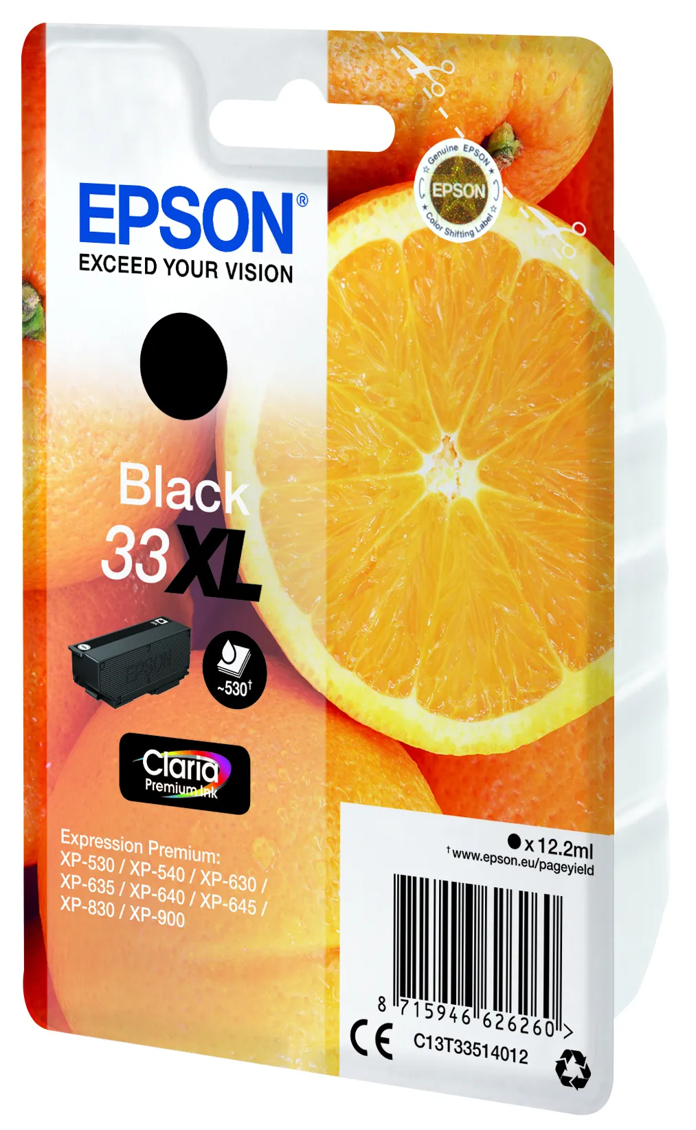 Epson 33XL Ink cartridge, 12.2 ml, Black