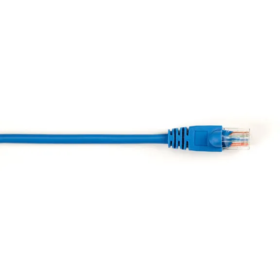 BLACK BOX CONNECT CAT5E 100-MHZ STRANDED ETHERNET PATCH CABLE - UNSHIELDED, PVC, SNAGLESS BOOT, BLUE, 1-FT. (0.3-M)