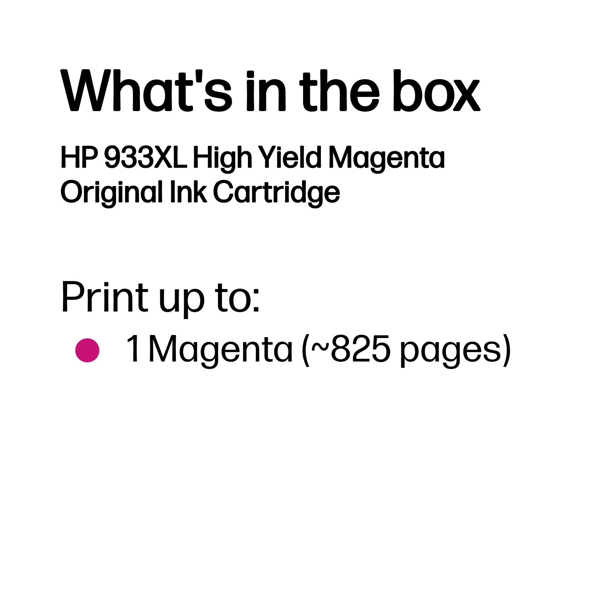 HP 933XL -mustekasetti, 9 ml, magenta