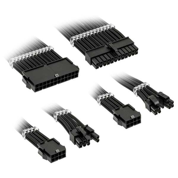 Kolink Core Standard Braided Cable Extension Kit, Jet Black