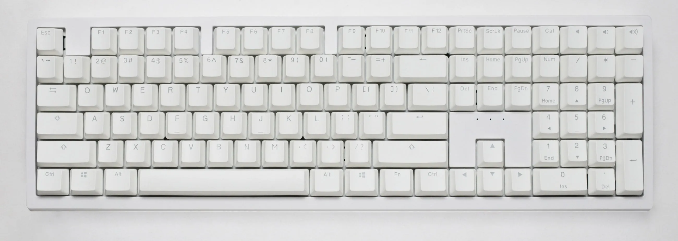Ducky Zero, Fullsize, Cherry MX2A Brown, RGB - wireless (Tri-mode) gaming keyboard, white