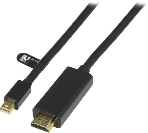 DELTACO mini DisplayPort - HDMI-monitorikaapeli,jossa ääni, ur-ur, 3