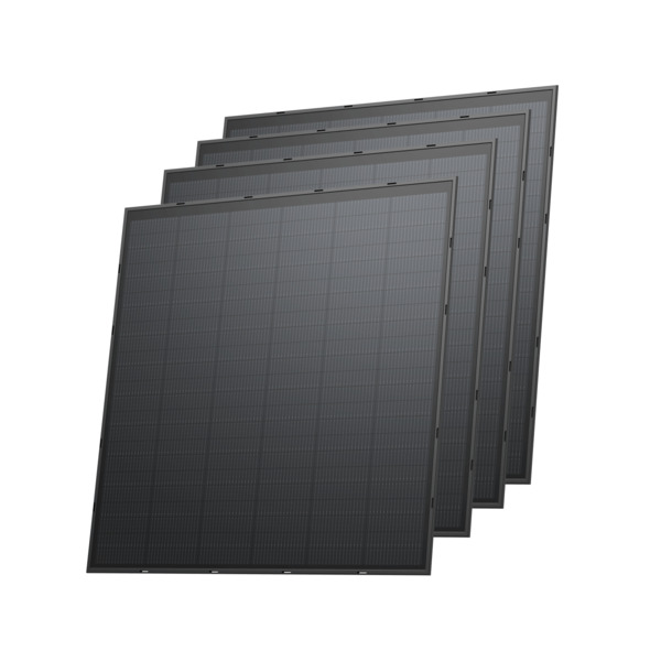 EcoFlow 250 Watt Rigid Bifacial Solar Panel, 4-pack