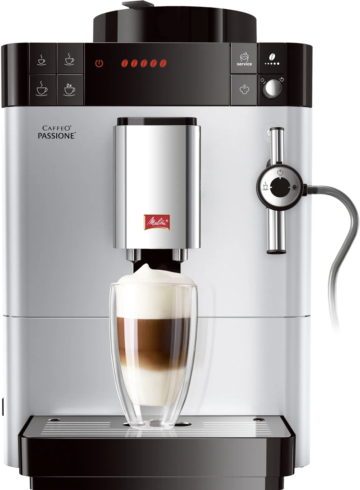 Melitta Caffeo Passione -espressokeitin, täysautomaattinen, Hopea