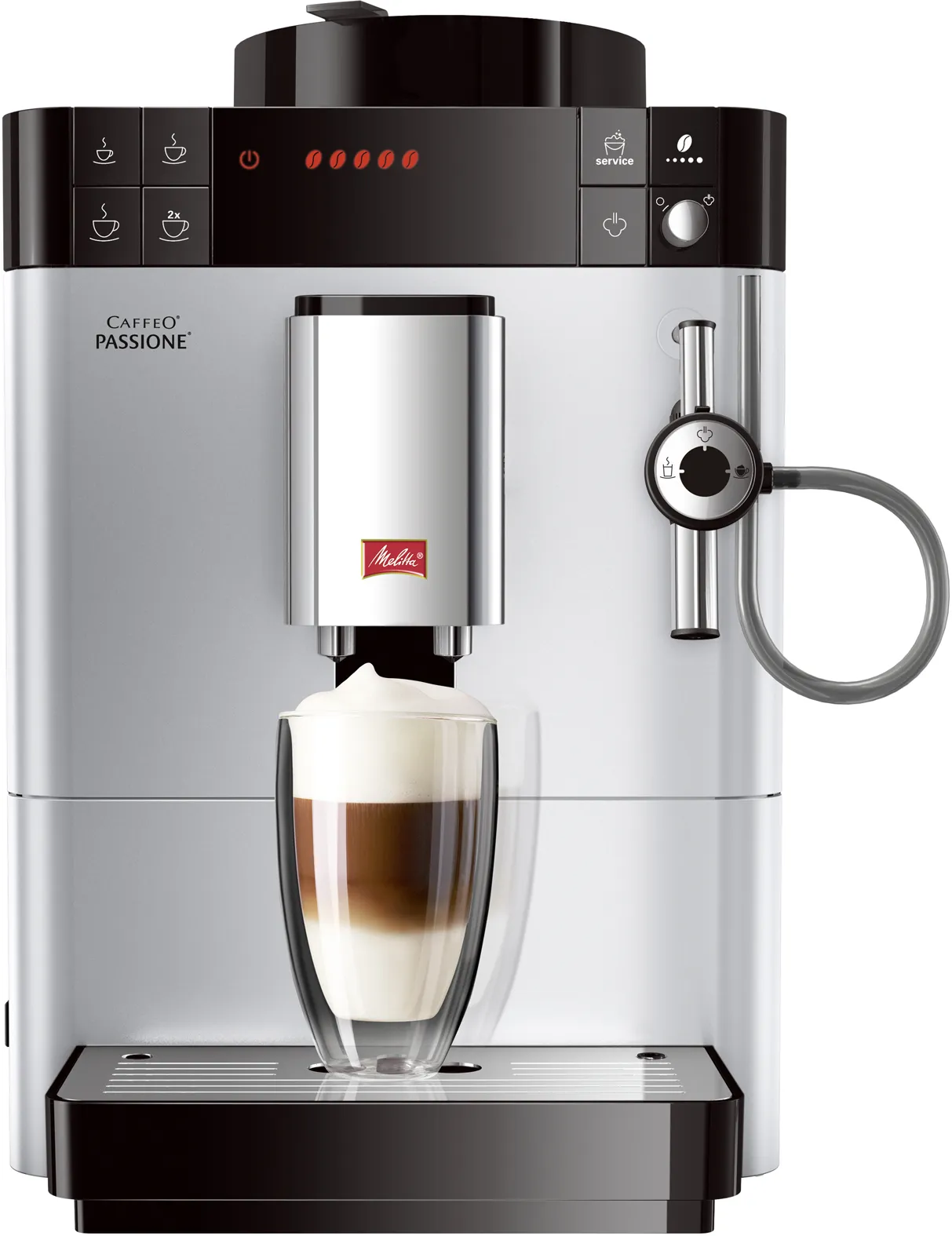 Melitta Caffeo Passione -espressokeitin, täysautomaattinen, Hopea