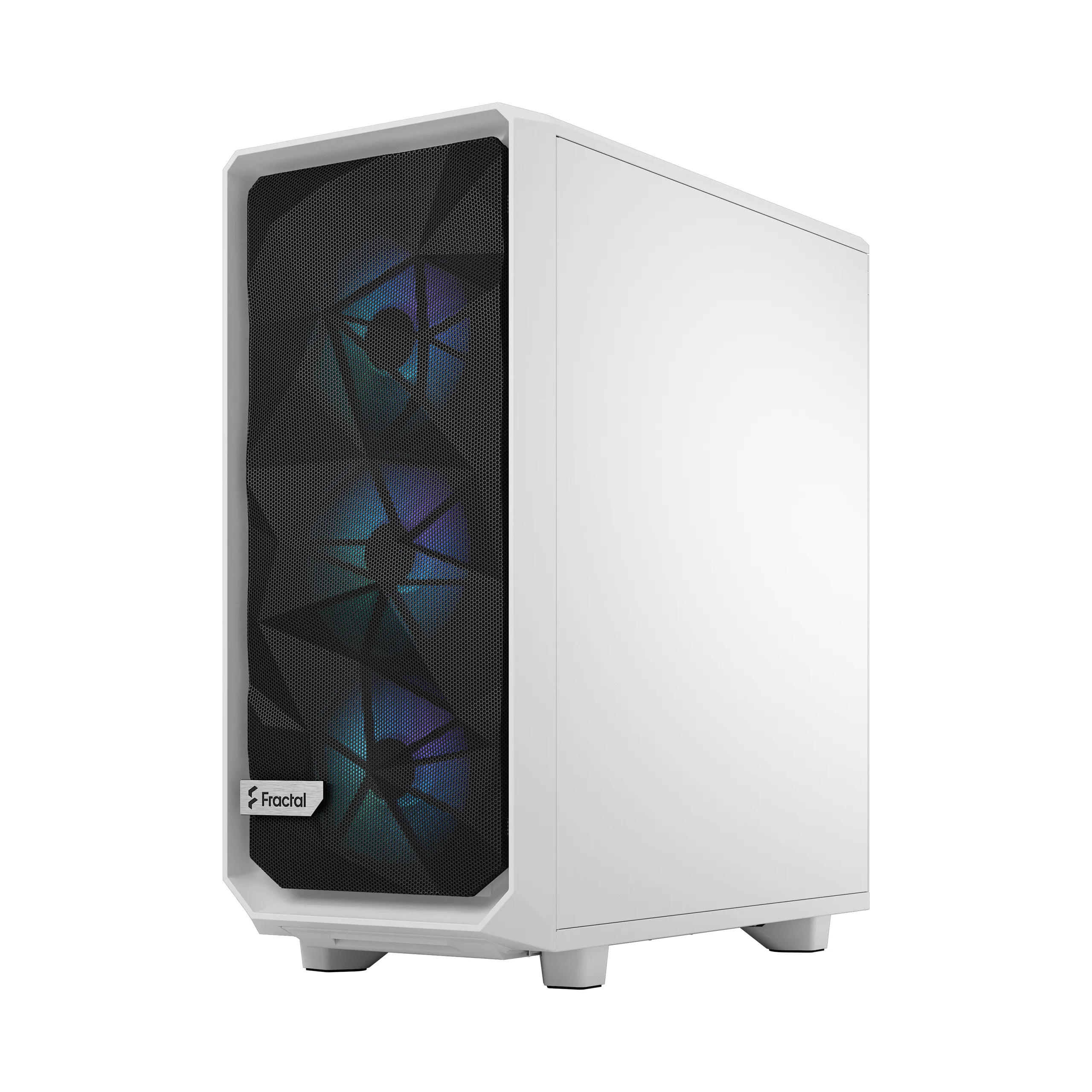 Fractal Design Meshify 2 Compact RGB Midi-Tower Case with RGB lighting and window, White