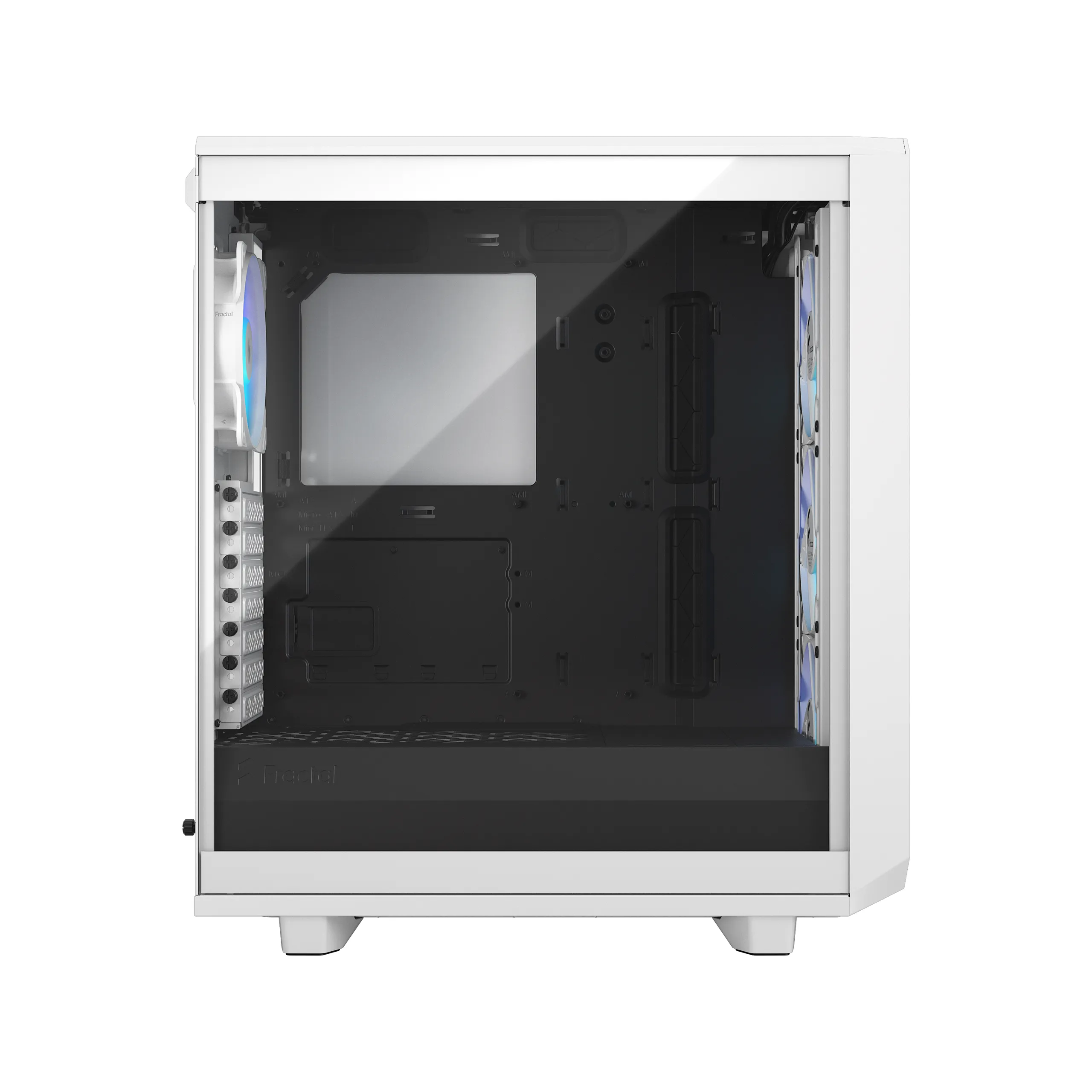 Fractal Design Meshify 2 Compact RGB Midi-Tower Case with RGB lighting and window, White