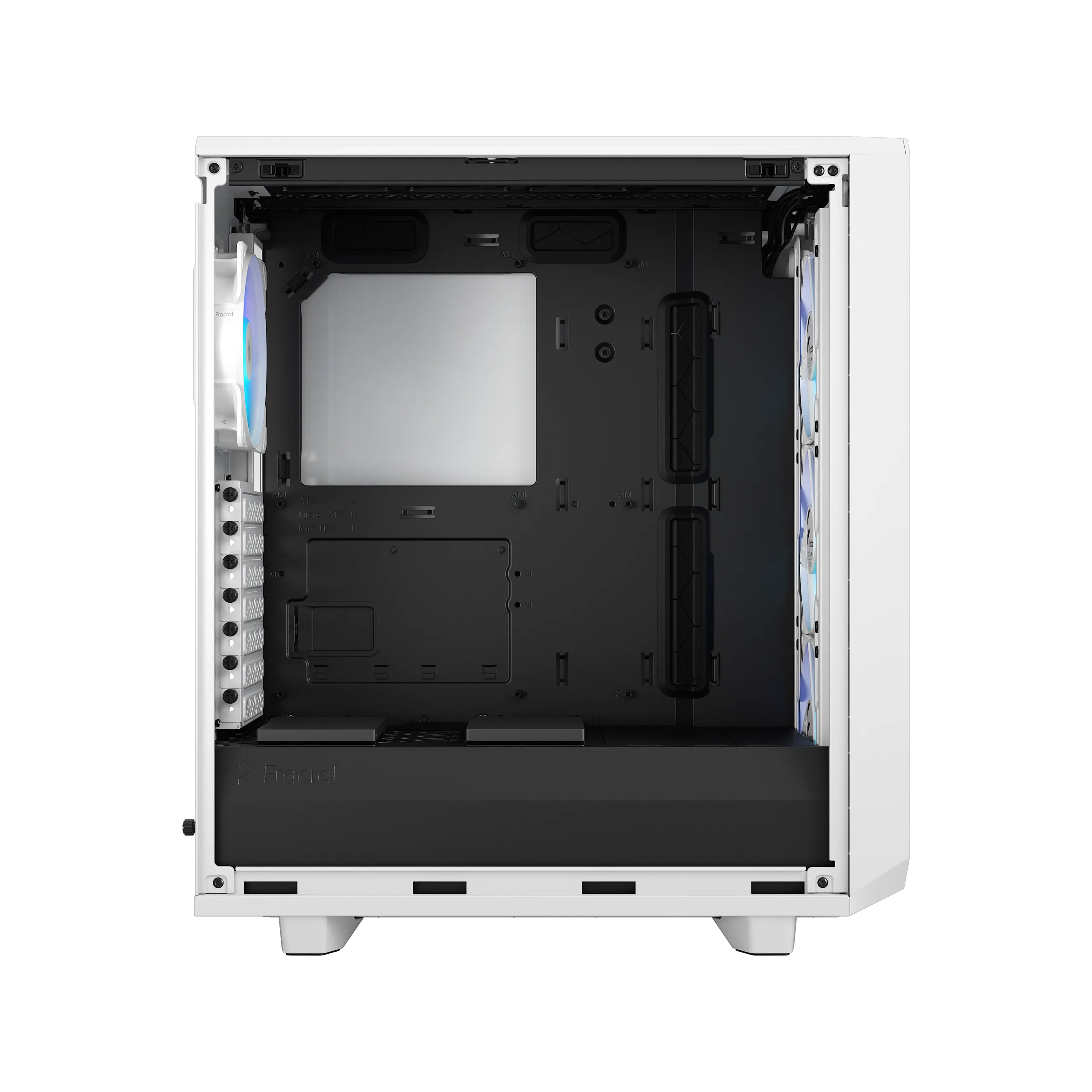Fractal Design Meshify 2 Compact RGB Midi-Tower Case with RGB lighting and window, White