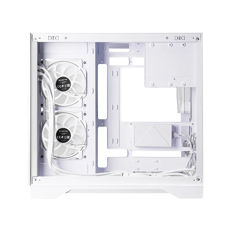 CHIEFTEC Visio GM-30W-TG-OP Midi-Tower Case with window and RGB lighting, White