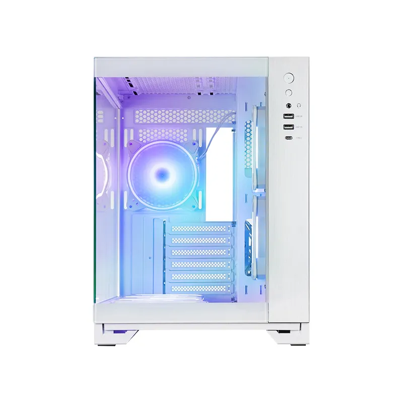 CHIEFTEC Visio GM-30W-TG-OP Midi-Tower Case with window and RGB lighting, White