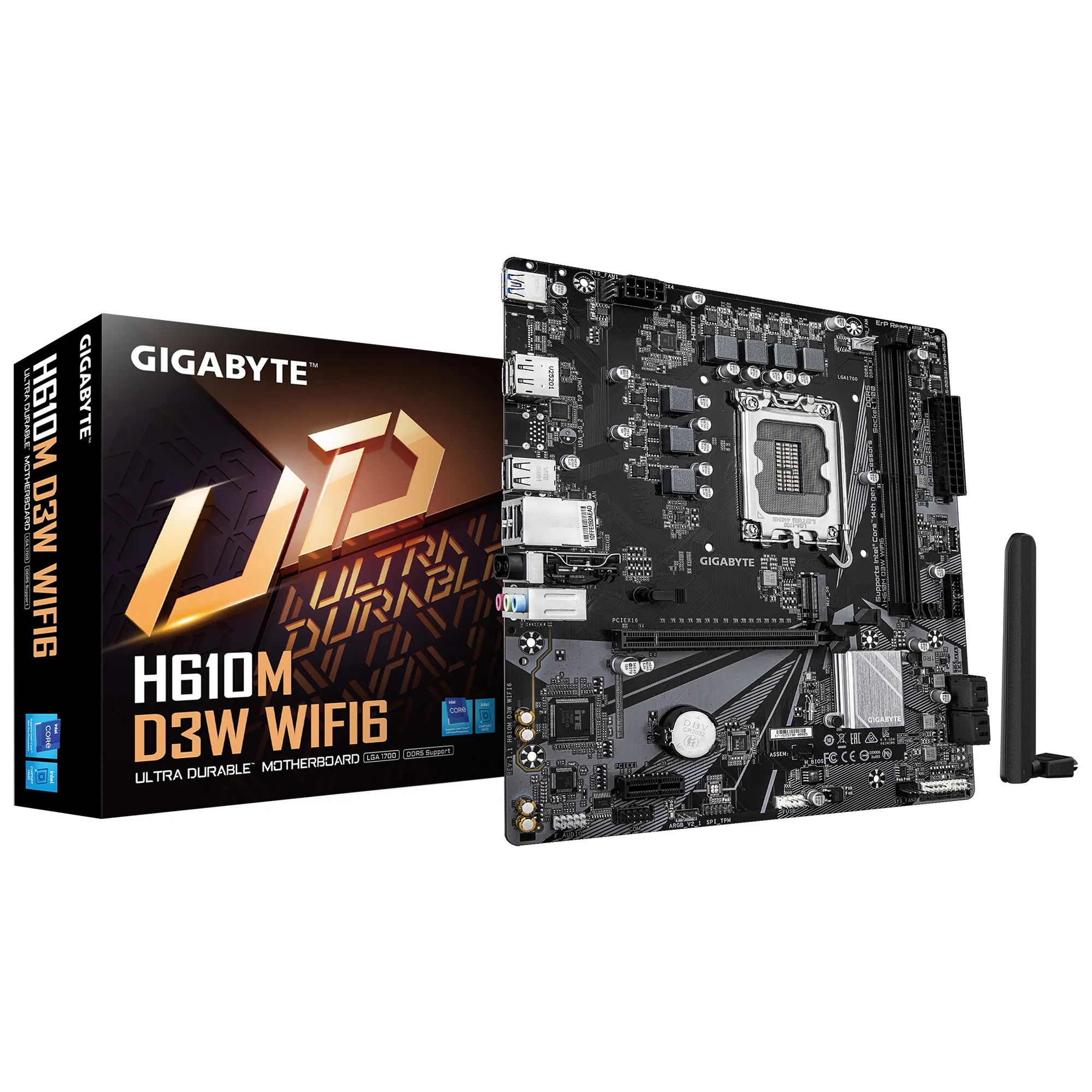 Gigabyte H610M D3W WF6 DDR5 LGA1700 mATX Motherboard