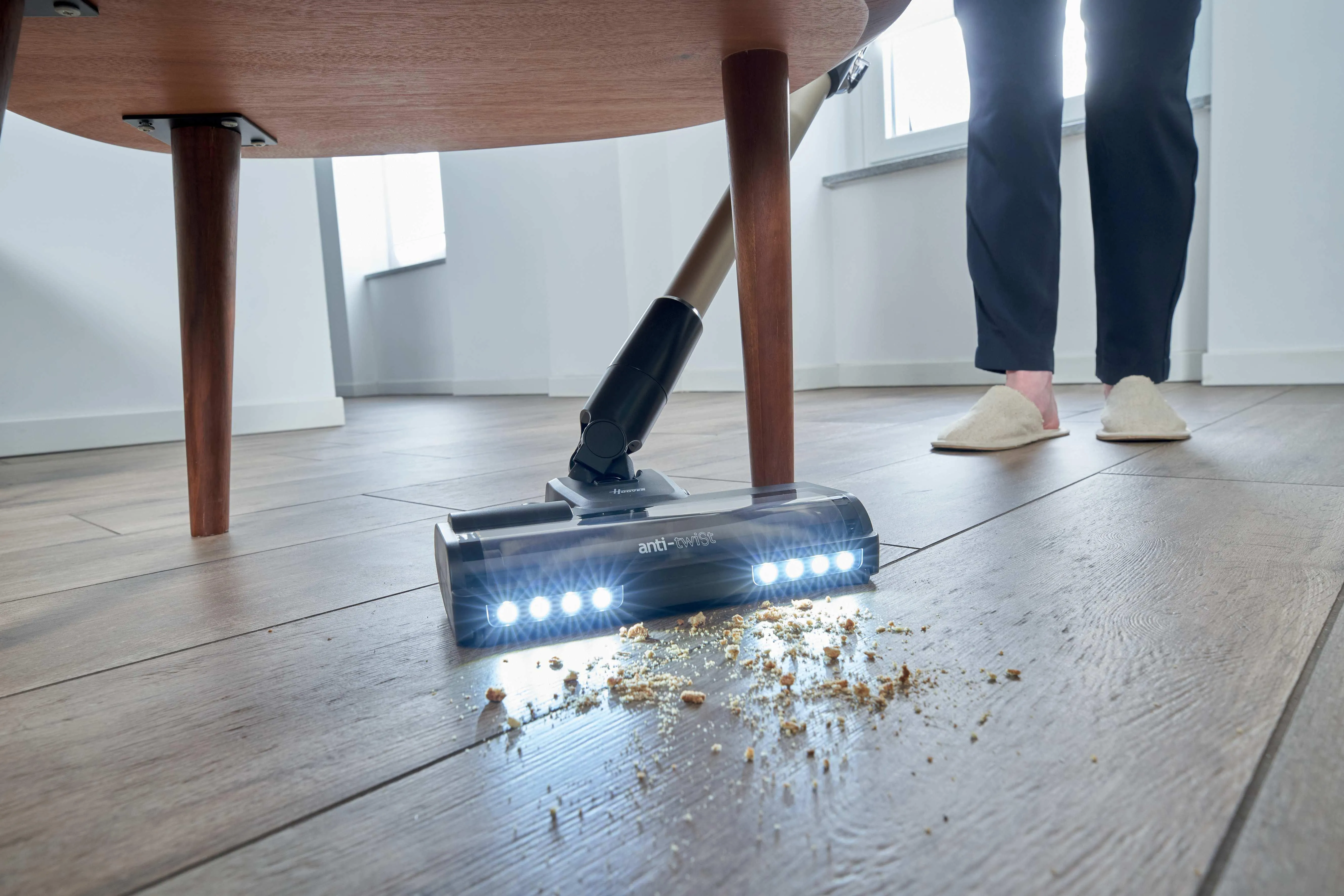 Hoover HF210PP 011 14.4V Stick vacuum cleaner, Black, Gold