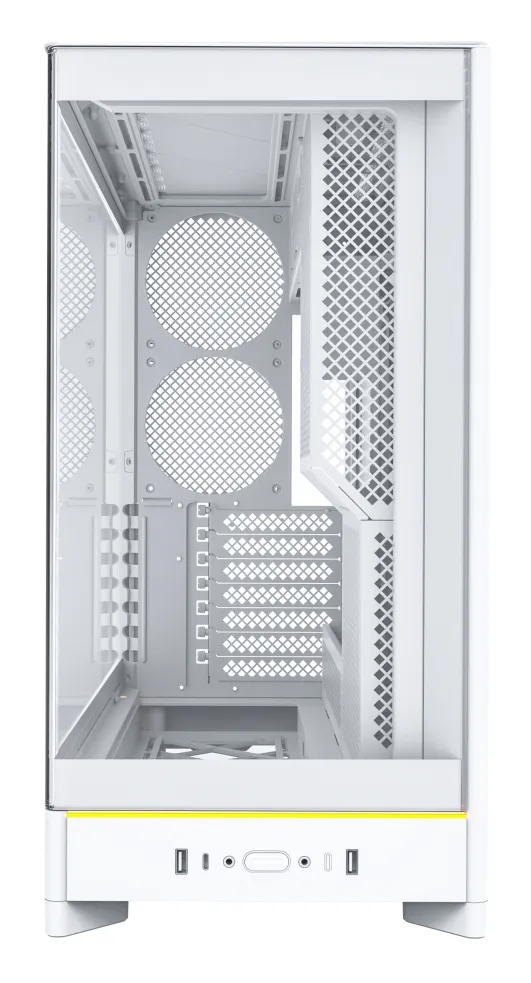 Montech HS02 - midi chassi med f&ouml;nster, Vit