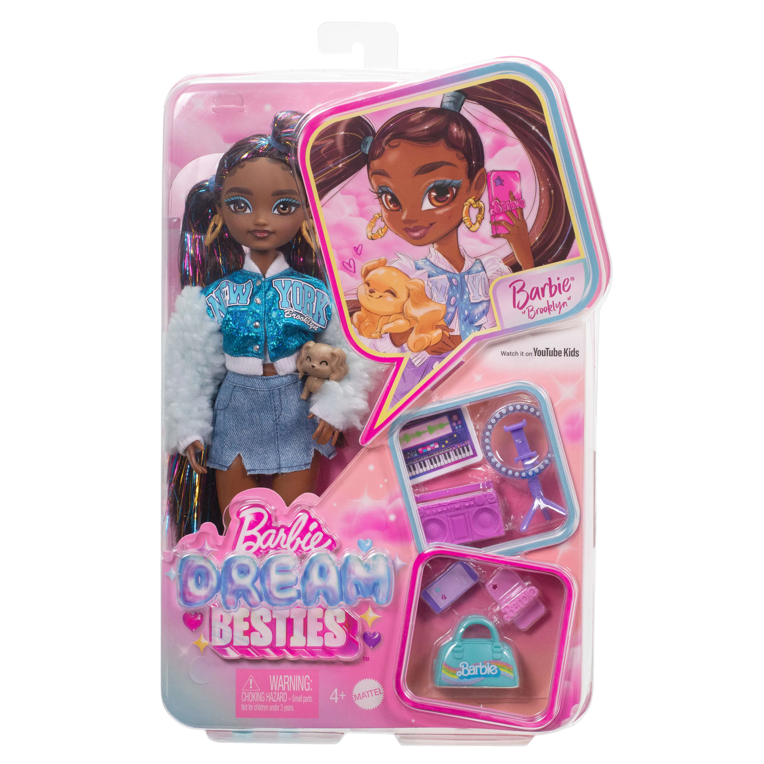 Mattel Barbie Dream Besties Brooklyn and Accessories, Doll