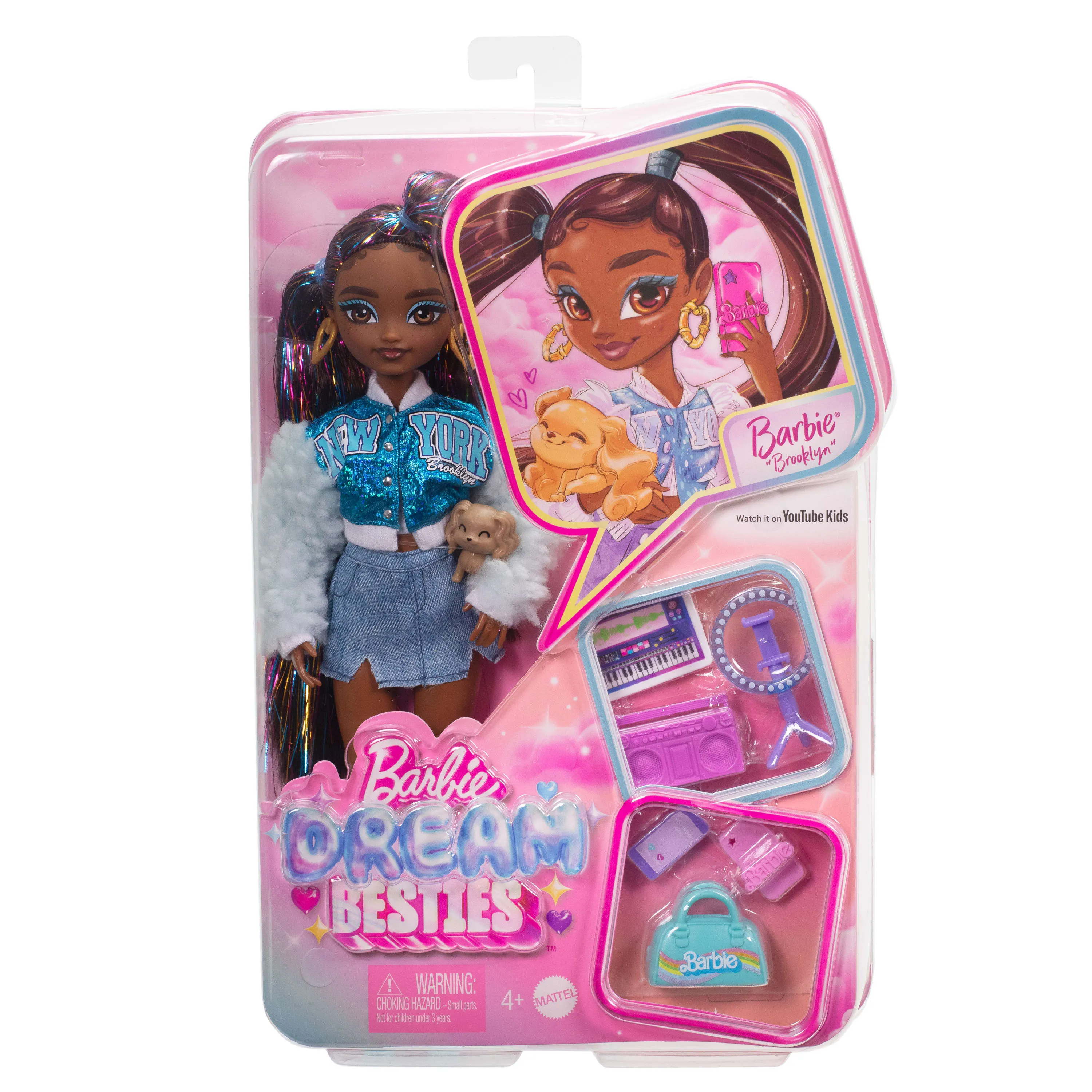 Mattel Barbie Dream Besties Brooklyn and Accessories, Doll