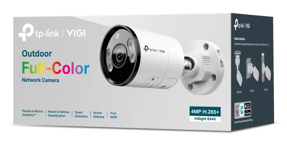 TP-Link VIGI InSight S345 (6mm) Outdoor - Verkkovalvontakamera, Valkoinen