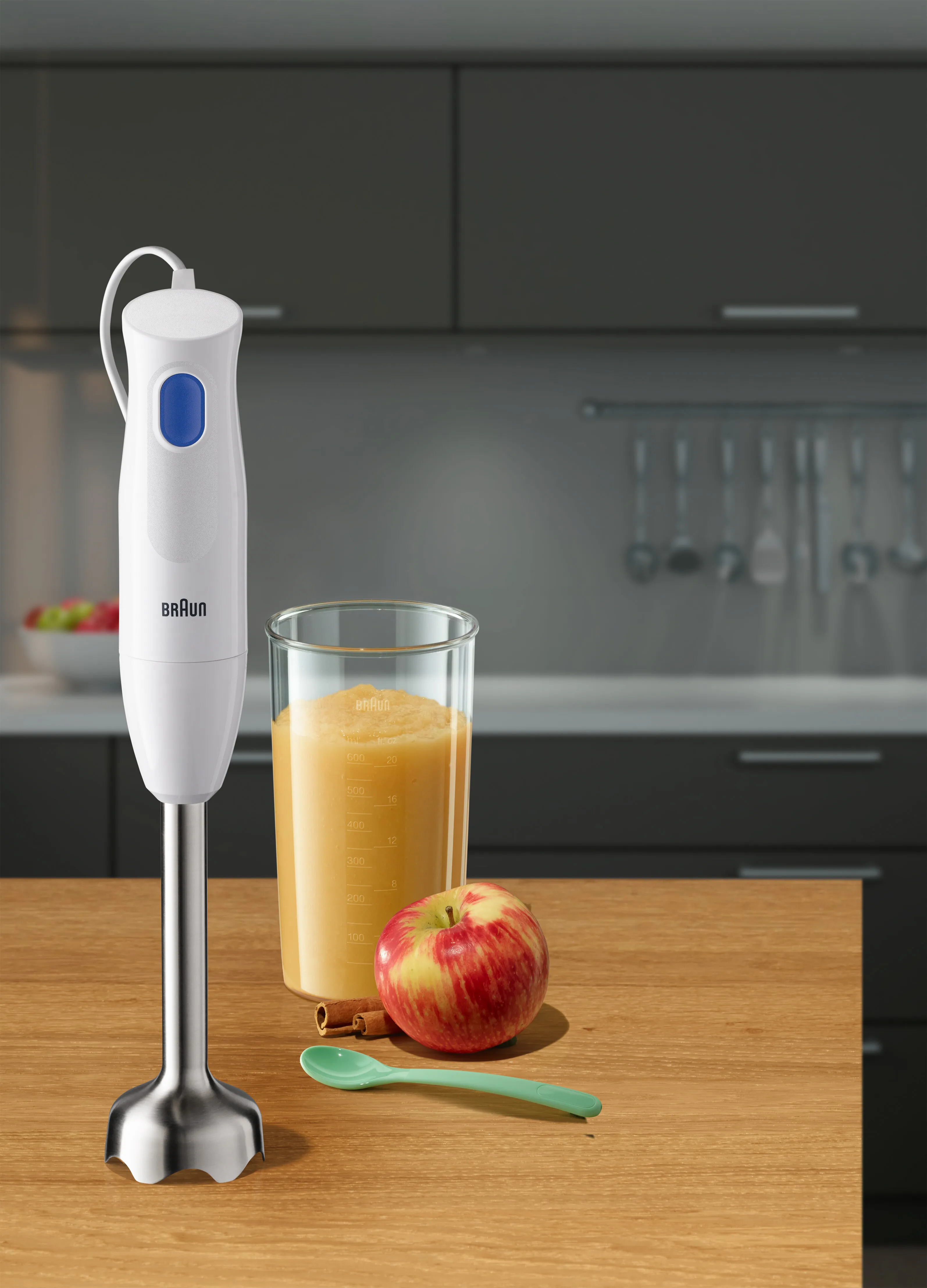 Braun MultiQuick 1 - sauvasekoitin, Valkoinen/Sininen