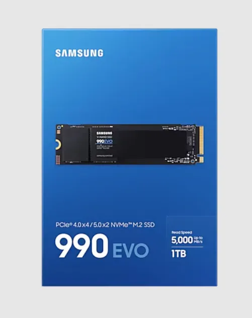 Samsung 990 EVO 1 TB, PCIe 4.0, M.2 - SSD
