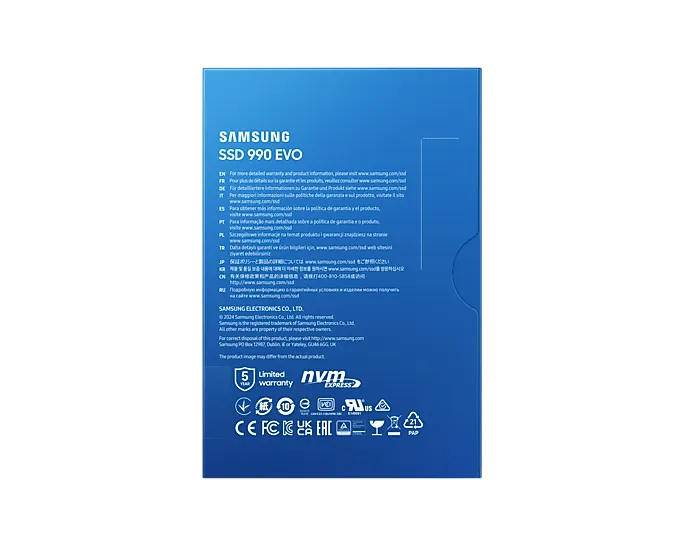Samsung 990 EVO 1 TB, PCIe 4.0, M.2 - SSD