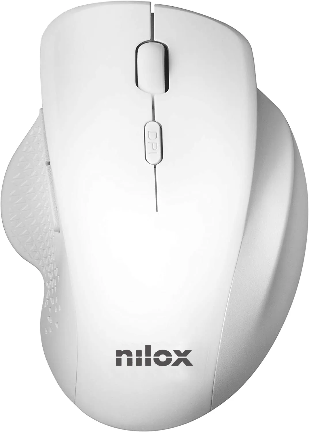 NILOX NXMOWI3002 -langaton ergonominen hiiri, hopea, valkoinen