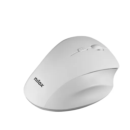 NILOX NXMOWI3002 -langaton ergonominen hiiri, hopea, valkoinen