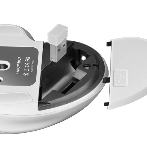 NILOX NXMOWI3002 -langaton ergonominen hiiri, hopea, valkoinen