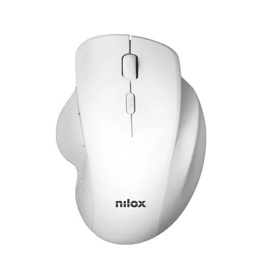 NILOX NXMOWI3002 -langaton ergonominen hiiri, hopea, valkoinen