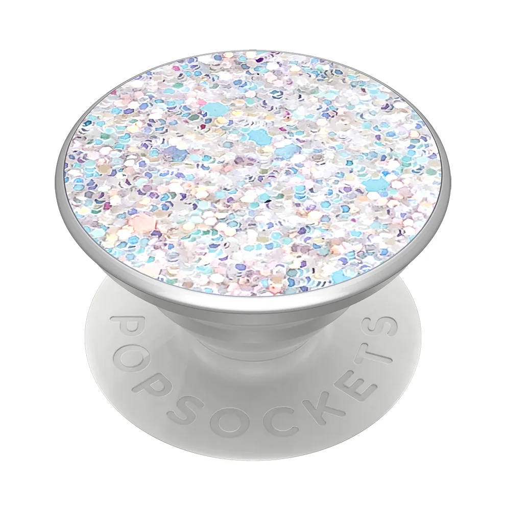 POPSOCKETS Sparkle Snow White Avtagbart Grip med St&auml;llfunktion Premium