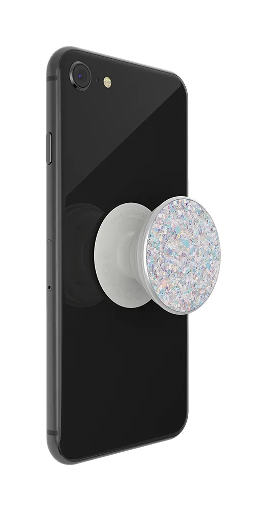 POPSOCKETS Sparkle Snow White Avtagbart Grip med St&auml;llfunktion Premium