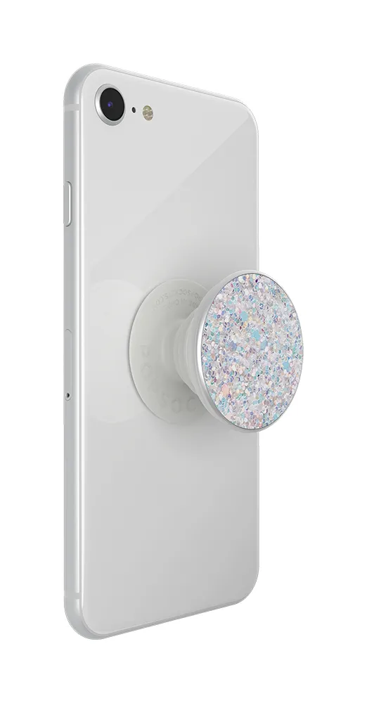POPSOCKETS Sparkle Snow White Avtagbart Grip med St&auml;llfunktion Premium