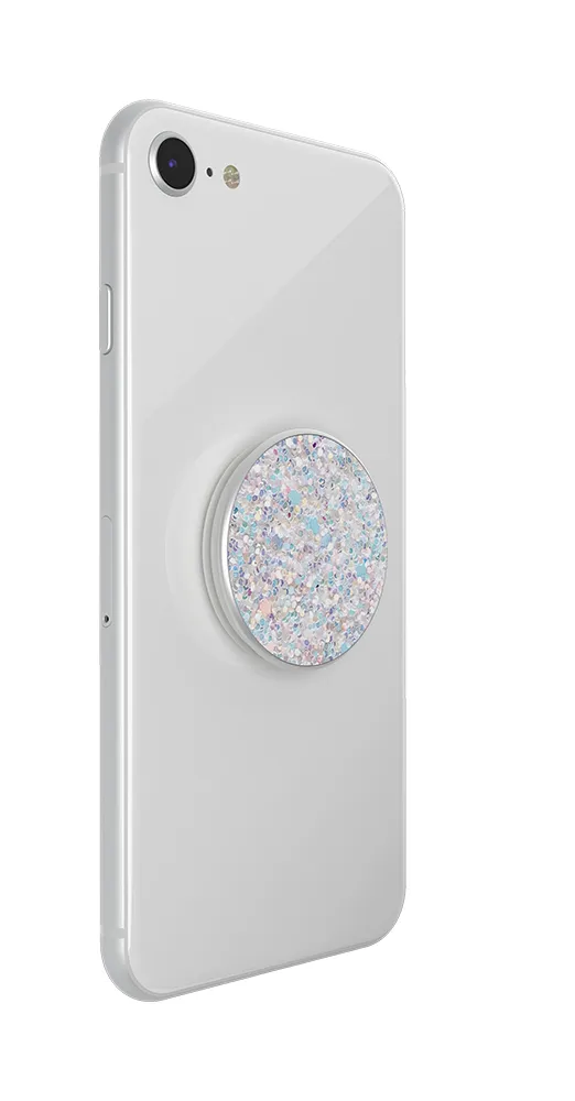 POPSOCKETS Sparkle Snow White Avtagbart Grip med St&auml;llfunktion Premium