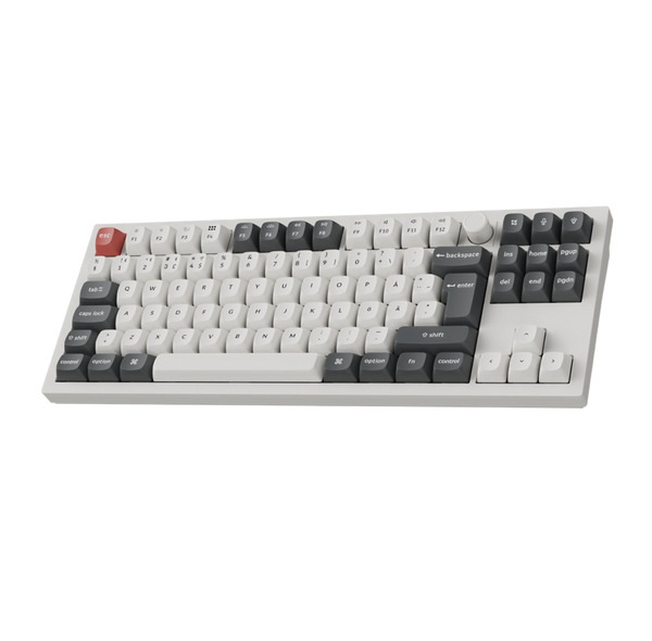 Keychron Q3 Ultra 80% 8K Wireless Mechanical Gaming Keyboard, POM Red, White