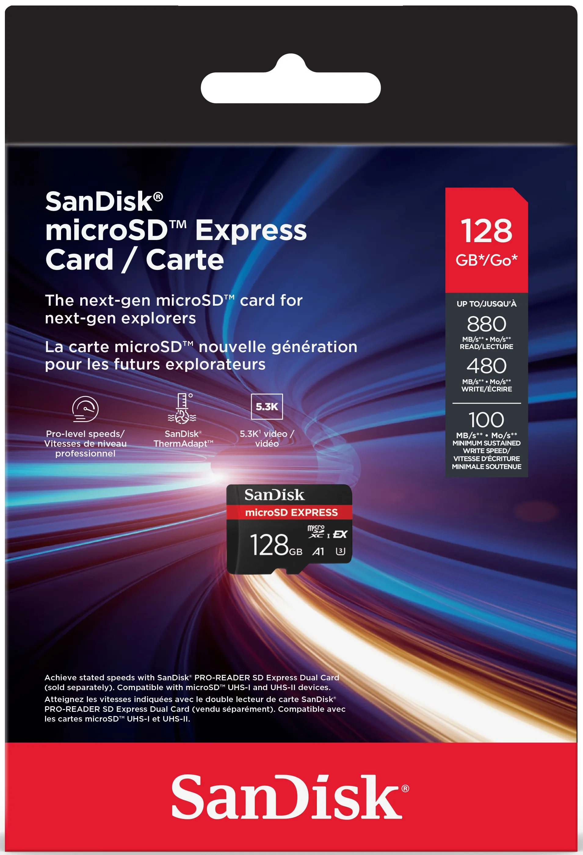 SanDisk Express 128 GB MicroSDXC - minneskort