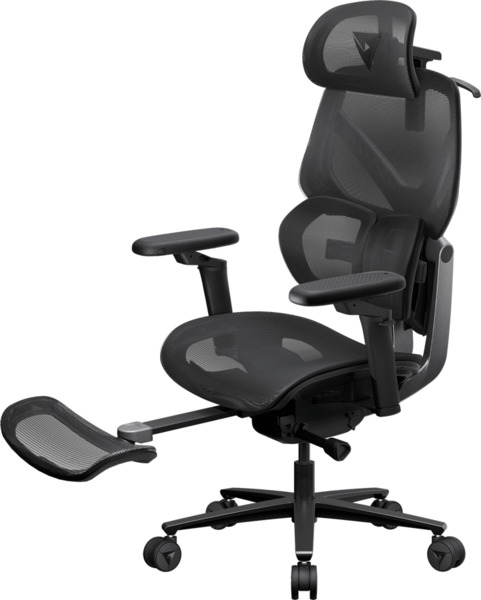 TX3 Flex Pro Footrest Mesh - gaming / office chair, Black