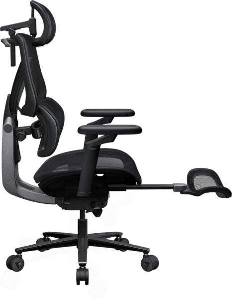 TX3 Flex Pro Footrest Mesh - gaming / office chair, Black