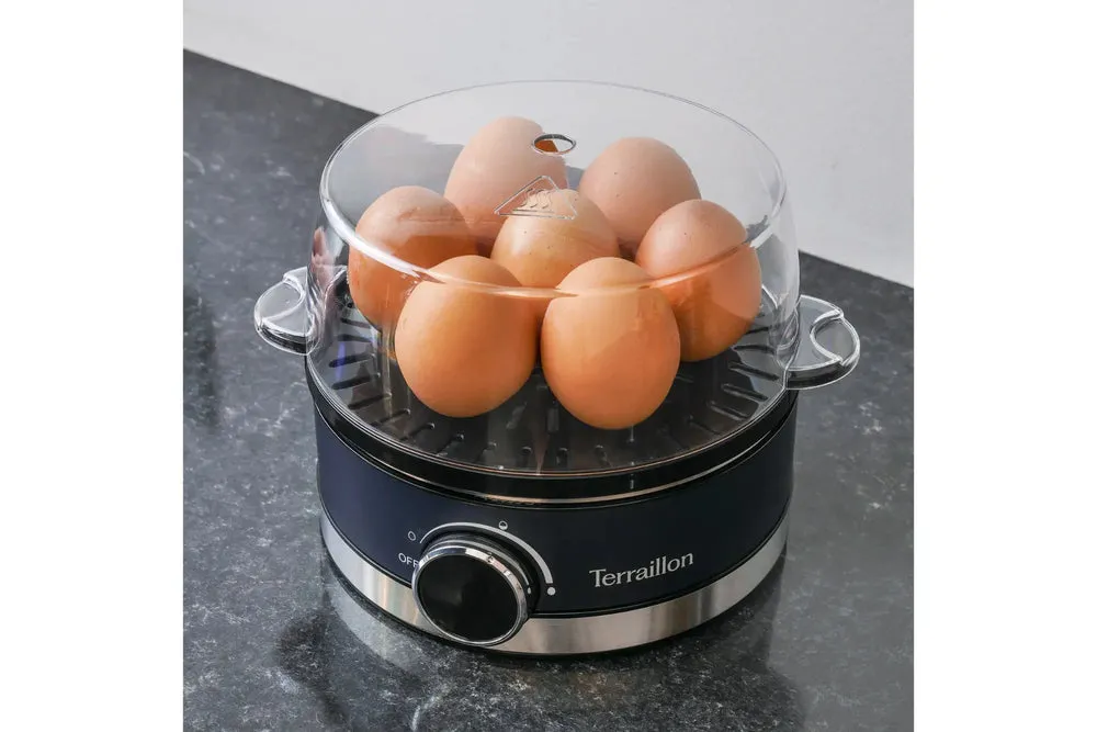Terraillon NEW MOON Egg Cooker, 7 Eggs, 410 w, Dark Blue