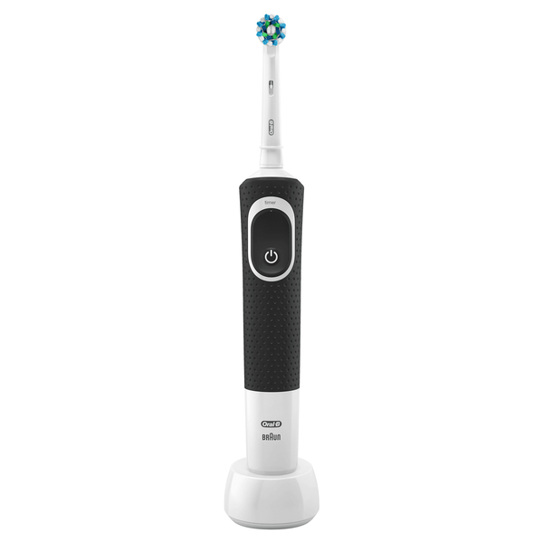 Braun Vitality 100 CrossAction -s&auml;hk&ouml;hammasharja, Musta, Valkoinen