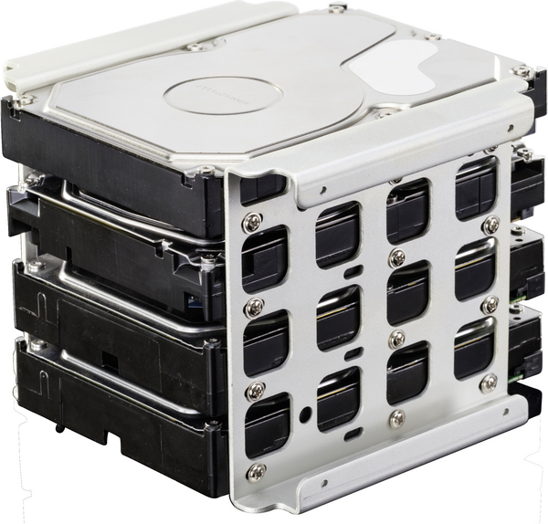 DELTACO asennuskehys 4:n 3,5&quot; hdd:n asentamiseen 5,25&quot;-paikkaan, met