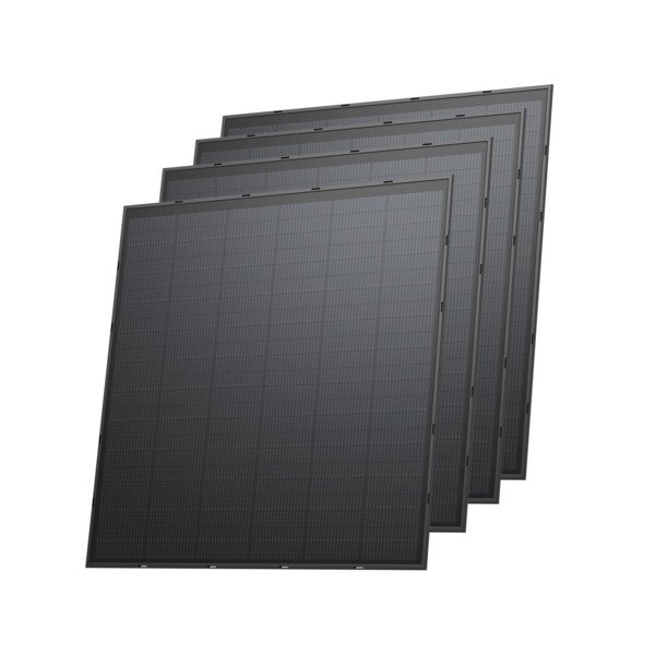 EcoFlow 250 watt fast dubbelsidig solpanel, 4-pack