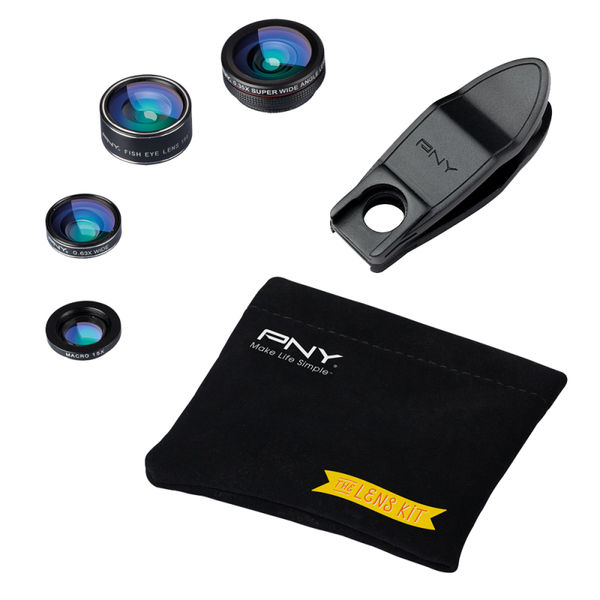 4-IN-1 Lens Kit for Smartphone, Black
