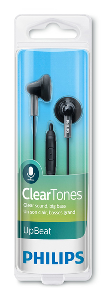 PHILIPS IN-EAR HEADPHONES, MIC, BLACK