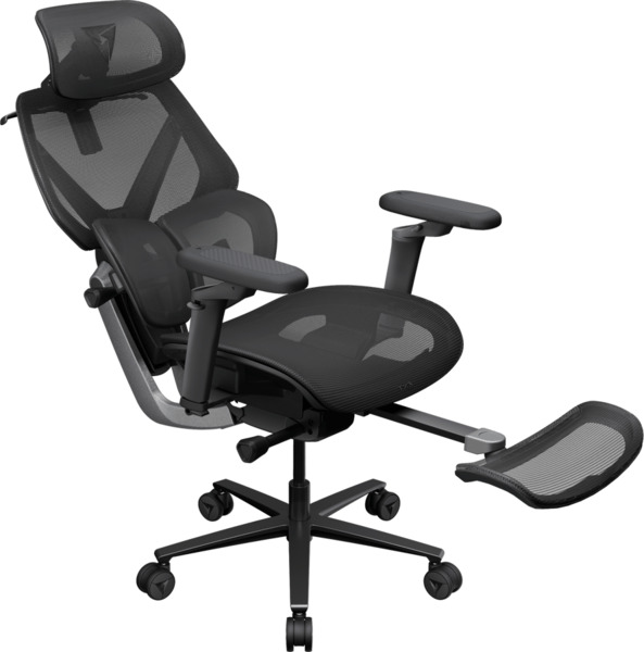 TX3 Flex Pro Footrest Mesh - peli- ja toimistotuoli, musta