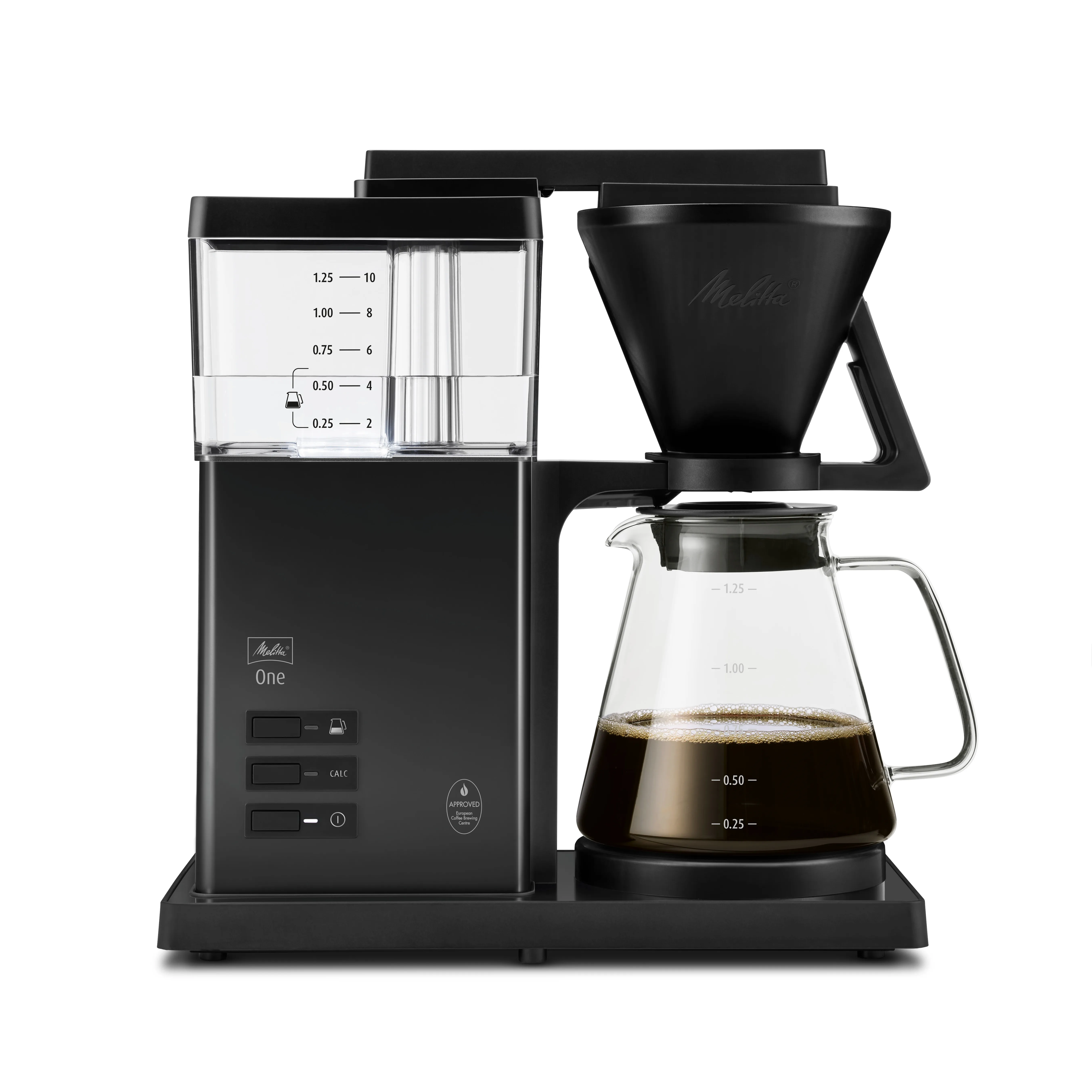 Melitta One Pure-kahvinkeitin, musta, Läpinäkyvä