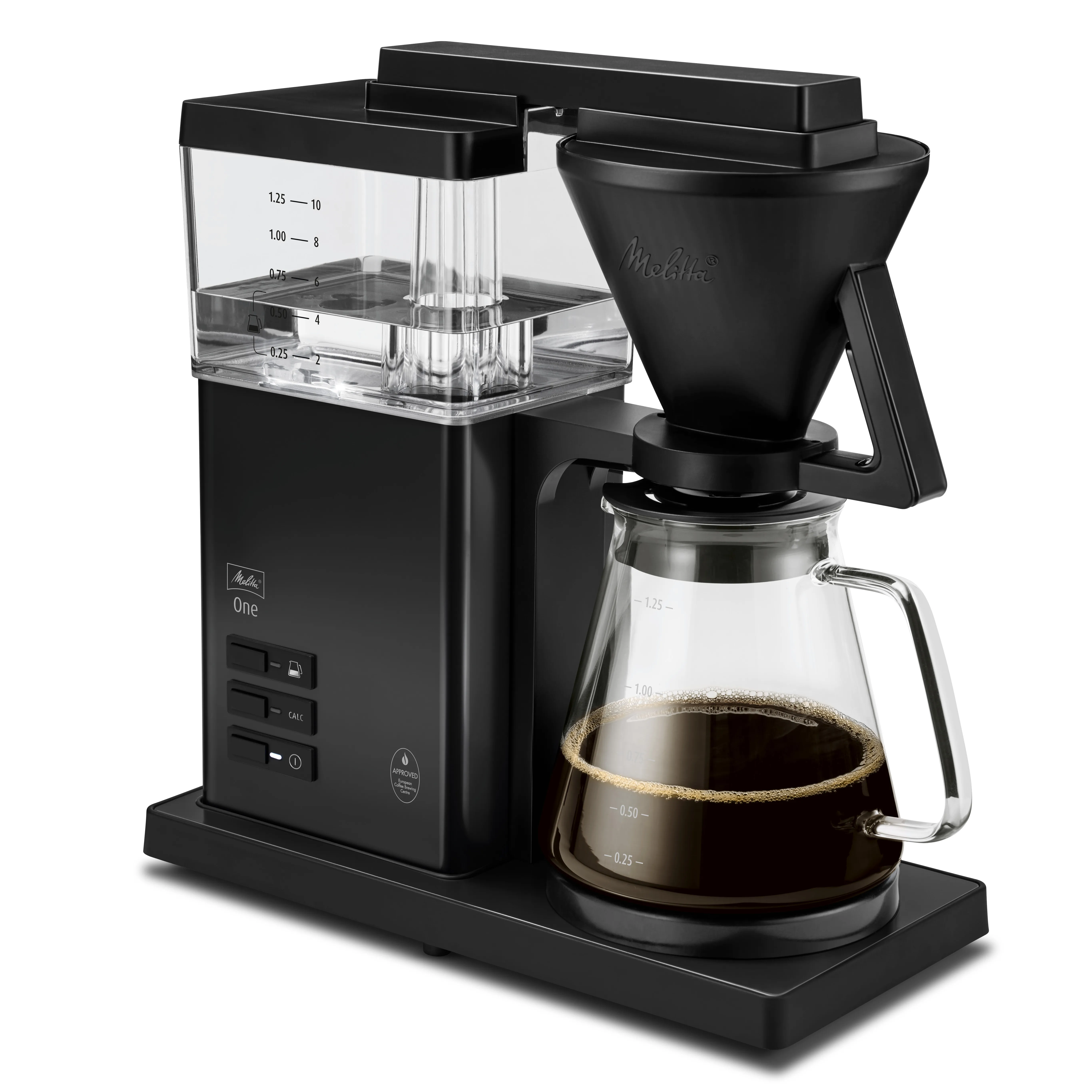 Melitta One Pure-kahvinkeitin, musta, Läpinäkyvä
