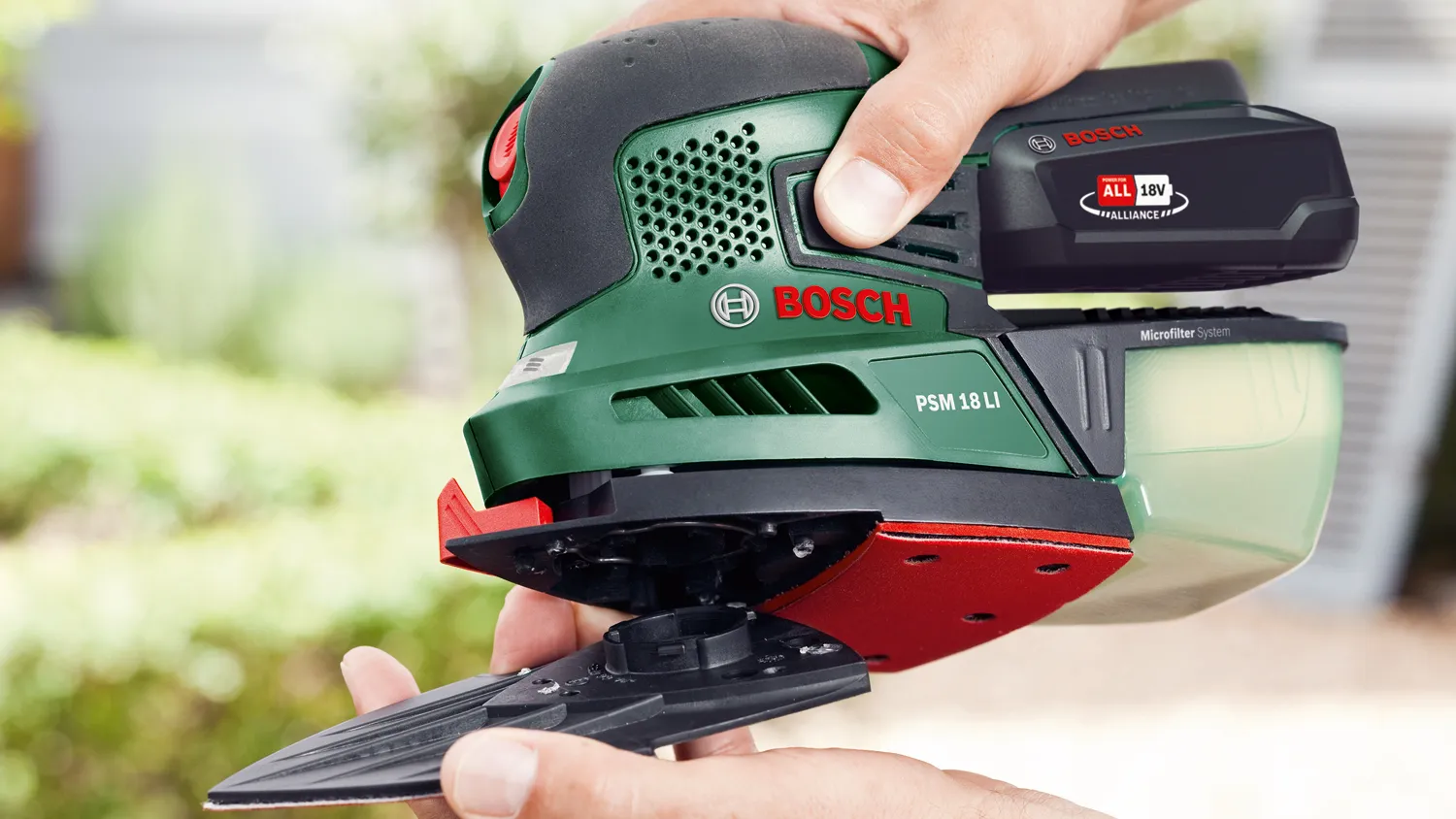 Bosch Cordless Multi-Sander PSM 18LI green