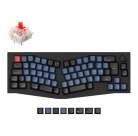 Keychron Q8 65% Alice Mechanical Ergonomic Keyboard, Gateron G Pro Red, Carbon Black