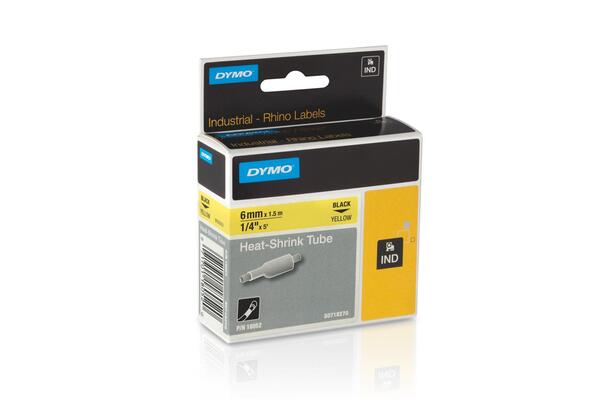 DYMO Rhino, merkattava kutisteputki, 6mm, Keltainen