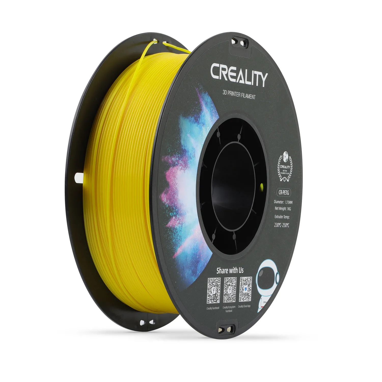 Creality PETG 1.75 mm, 1 kg 3D-skrivarfilament, gul
