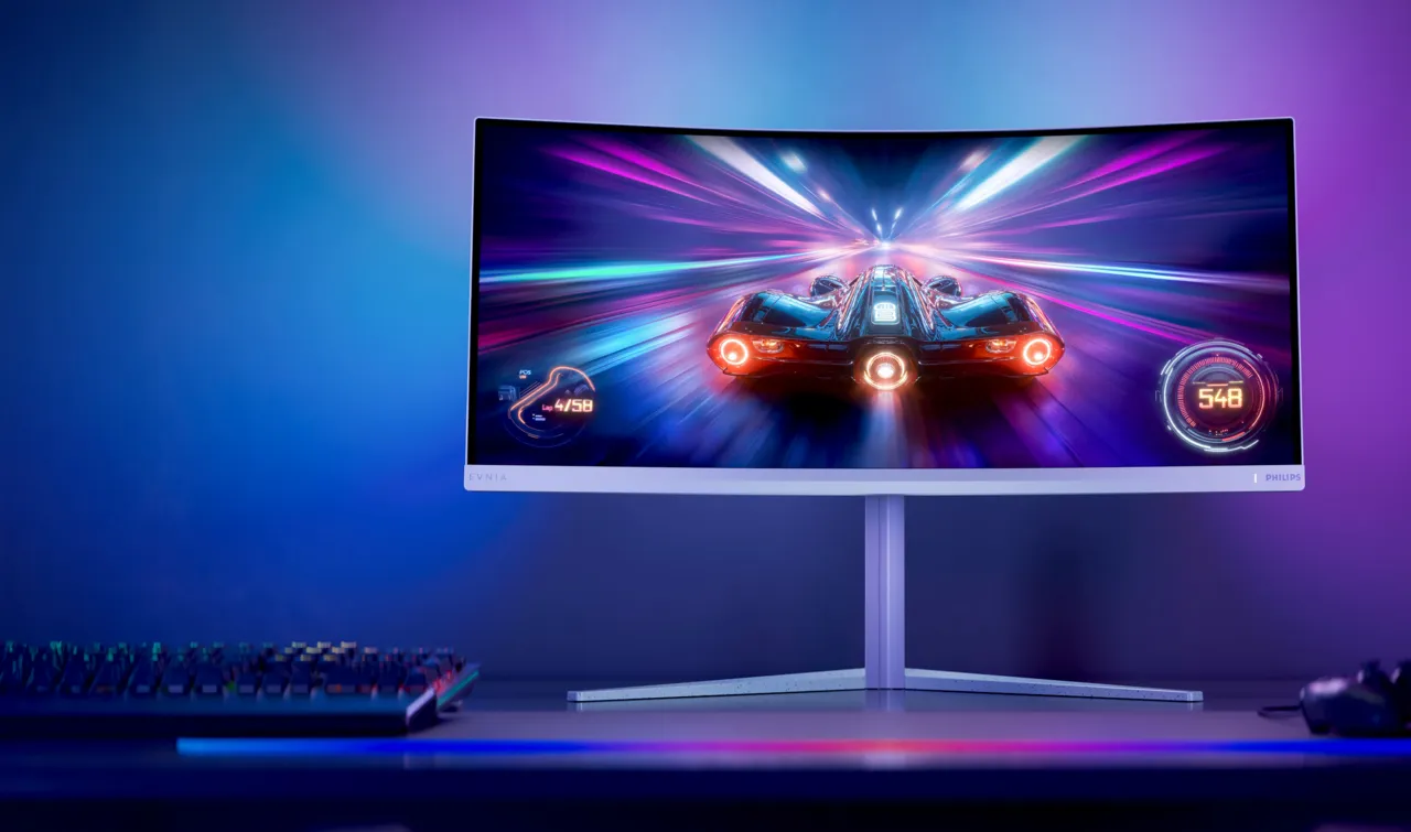 Philips Evnia 34M2C5501A 34" WQHD, Fast VA, HDR 400, 180Hz curved gamingsk&auml;rm